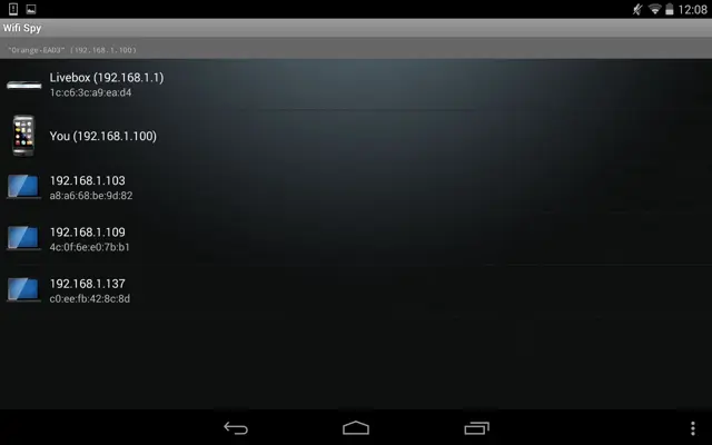 Wifi Spy android App screenshot 1